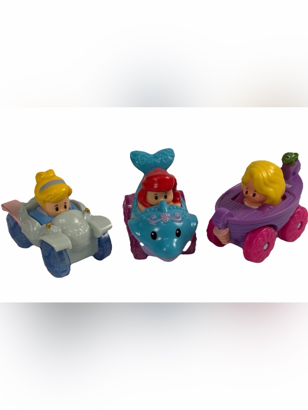 Lot of Disney Princess Little People Toy Wheelies! Cinderella, Ariel, Rapunzel